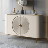 Trueliving Monk White Side Console Table H 34" x W 36" x D 12"